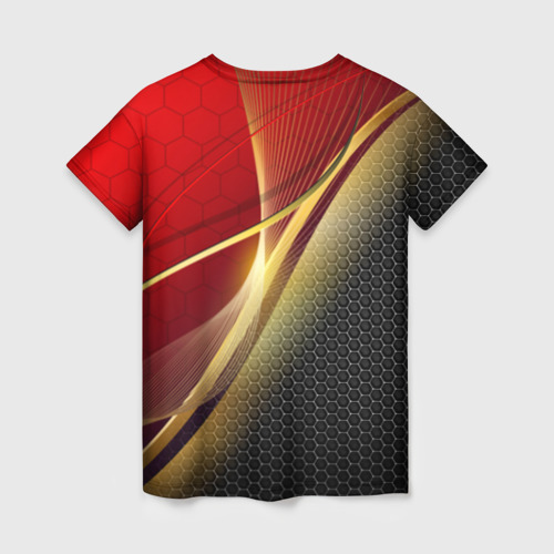 Женская футболка 3D Russia sport: red and black, цвет 3D печать - фото 2