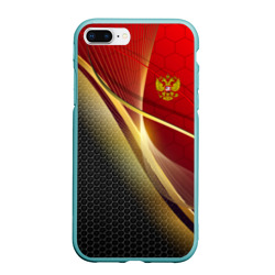 Чехол для iPhone 7Plus/8 Plus матовый Russia sport: red and black