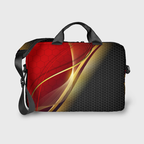 Сумка для ноутбука 3D Russia sport: red and black, цвет 3D печать - фото 2