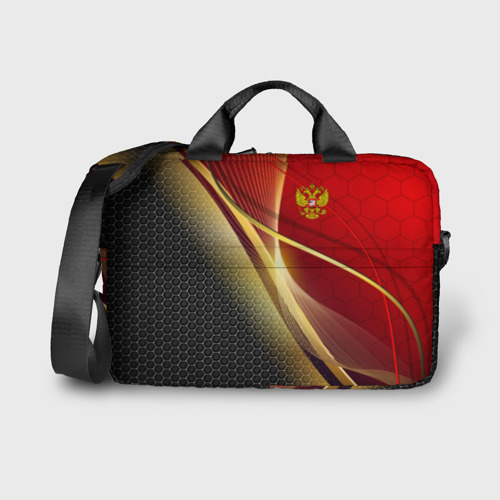 Сумка для ноутбука 3D Russia sport: red and black, цвет 3D печать