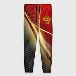 Женские брюки 3D Russia sport: red and black