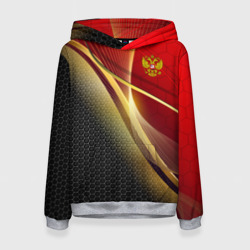 Женская толстовка 3D Russia sport: red and black