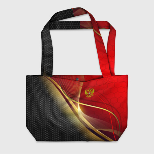 Пляжная сумка 3D Russia sport: red and black