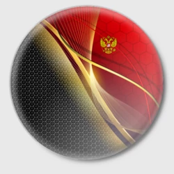 Значок Russia sport: red and black