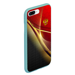 Чехол для iPhone 7Plus/8 Plus матовый Russia sport: red and black - фото 2