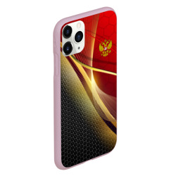 Чехол для iPhone 11 Pro матовый Russia sport: red and black - фото 2