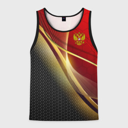 Мужская майка 3D Russia sport: red and black