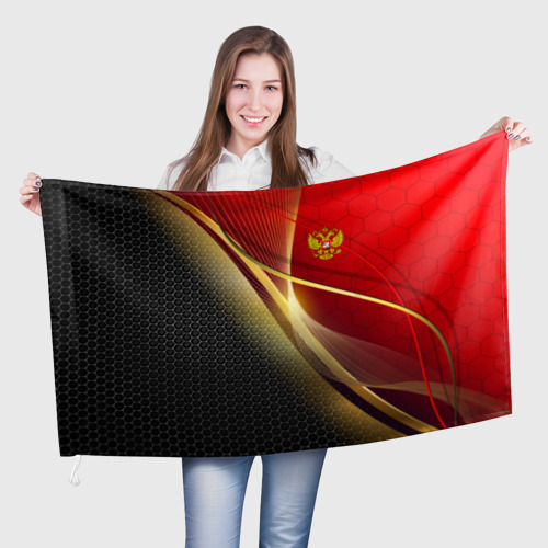 Флаг 3D Russia sport: red and black