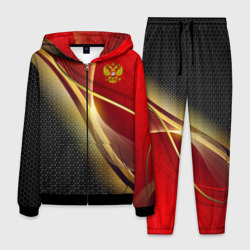 Спортивный костюм 3D RUSSIA SPORT: Red and Black. (Мужской)
