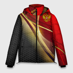 Мужская зимняя куртка 3D Russia sport: red and black