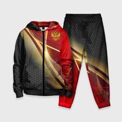 Детский костюм 3D Russia sport: red and black