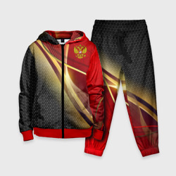 Детский костюм 3D Russia sport: red and black