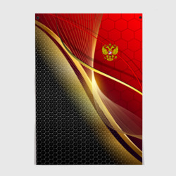 Постер Russia sport: red and black