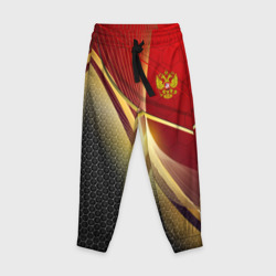 Детские брюки 3D Russia sport: red and black