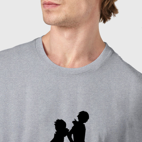 Мужская футболка хлопок Бездомный Бог. Силуэты, цвет меланж - фото 6
