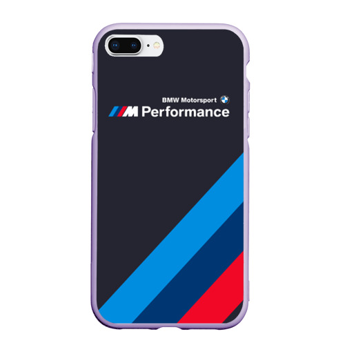 Чехол для iPhone 7Plus/8 Plus матовый BMW Performance, цвет светло-сиреневый