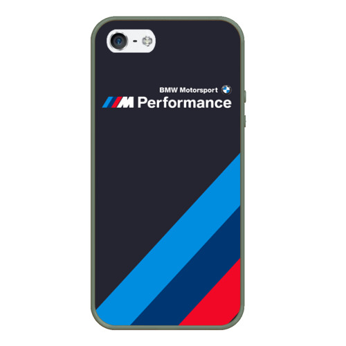 Чехол для iPhone 5/5S матовый BMW Performance, цвет темно-зеленый