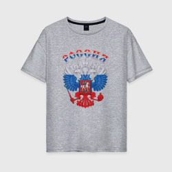 Женская футболка хлопок Oversize Россия