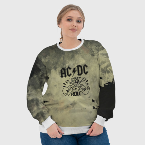 Женский свитшот 3D AC DC, цвет 3D печать - фото 6
