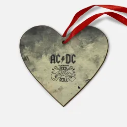 Деревянная игрушка Сердце AC DC