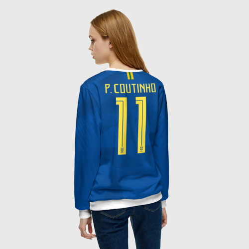 Женский свитшот 3D Coutinho away WC 2018, цвет 3D печать - фото 4