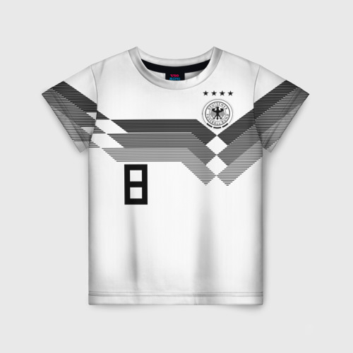 Детская футболка с принтом Kroos home WC 2018, вид спереди №1