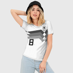 Женская футболка 3D Slim Kroos home WC 2018 - фото 2