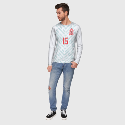 Мужской лонгслив 3D Ramos away WC 2018 - фото 5