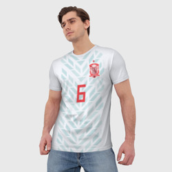 Мужская футболка 3D Iniesta away WC 2018 - фото 2