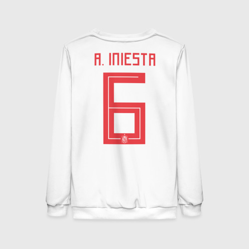 Женский свитшот 3D Iniesta away WC 2018, цвет 3D печать - фото 2