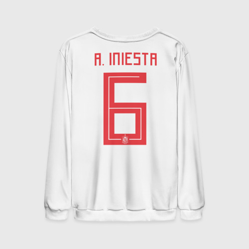 Мужской свитшот 3D Iniesta away WC 2018 - фото 2