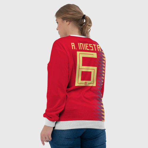 Женский свитшот 3D Iniesta home WC 2018, цвет 3D печать - фото 7