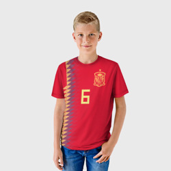 Детская футболка 3D Iniesta home WC 2018 - фото 2