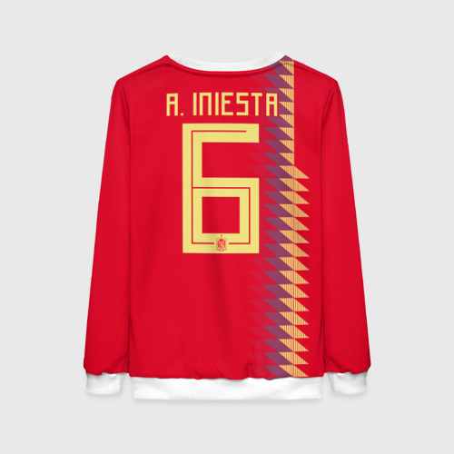 Женский свитшот 3D Iniesta home WC 2018 - фото 2