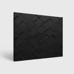 Холст прямоугольный Abstraction black cells diamonds squares