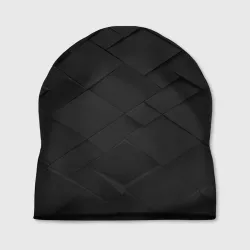 Шапка 3D Abstraction black cells diamonds squares