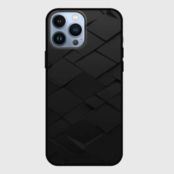 Чехол для iPhone 13 Pro Max Abstraction black cells diamonds squares
