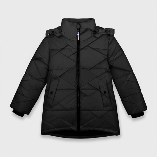 Зимняя куртка для девочек 3D Abstraction, цвет черный