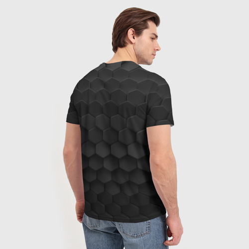 Мужская футболка 3D Соты, цвет 3D печать - фото 4