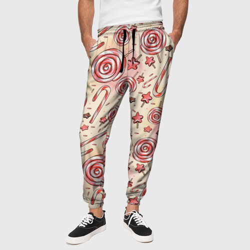 Мужские брюки 3D Конфетки, цвет 3D печать - фото 4