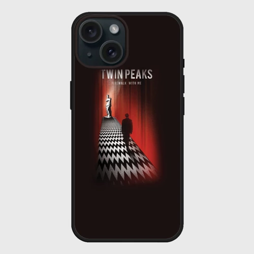 Чехол силиконовый для Apple iPhone 15 матовый с принтом Твин Пикс Чехол силиконовый для Apple iPhone 15 матовый Твин Пикс