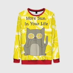 Женский свитшот 3D More Sun In Your Life