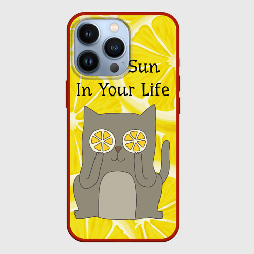 Чехол для iPhone 13 Pro More Sun In Your Life, цвет красный