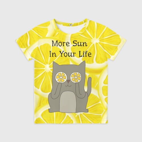 Детская футболка 3D More Sun In Your Life