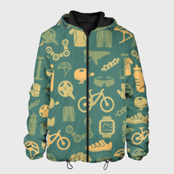 Мужская куртка 3D Велосипед Текстура