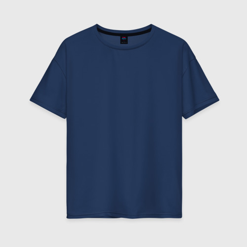 Женская футболка хлопок Oversize Ответы геодезиста, цвет темно-синий