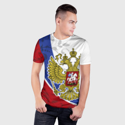 Мужская футболка 3D Slim Россия Спорт - фото 2