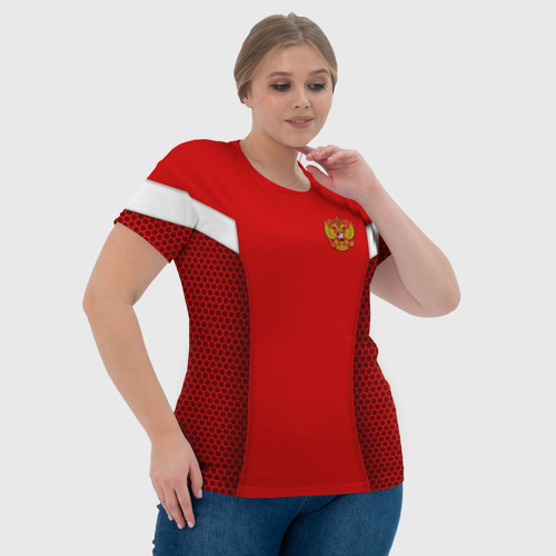 Женская футболка 3D Россия чемпионат мира 2018, цвет 3D печать - фото 6