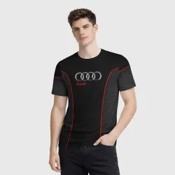 Мужская футболка 3D Audi style - фото 2