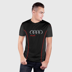 Мужская футболка 3D Slim Audi style - фото 2